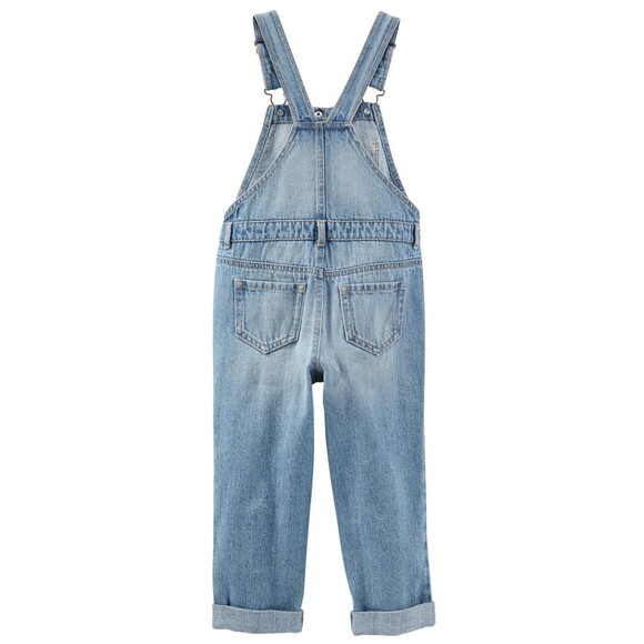 OSHKOSH B'GOSH Overalls Denim Pants Girl Youth Size 6X Blue Cropped Capri Length - Picture 8 of 8